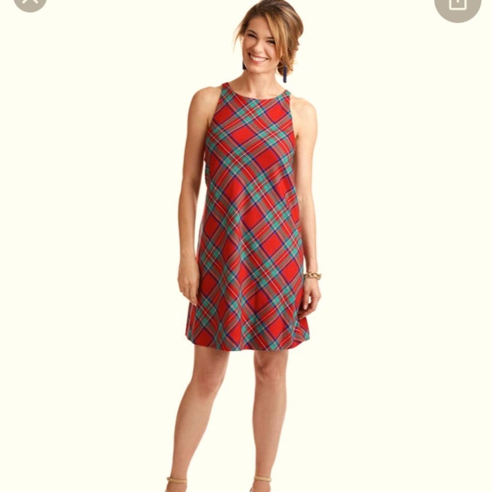 Gorgeous Scottish Plaid shift dress. Vineyard Vines, Christmas 2017 Collection.